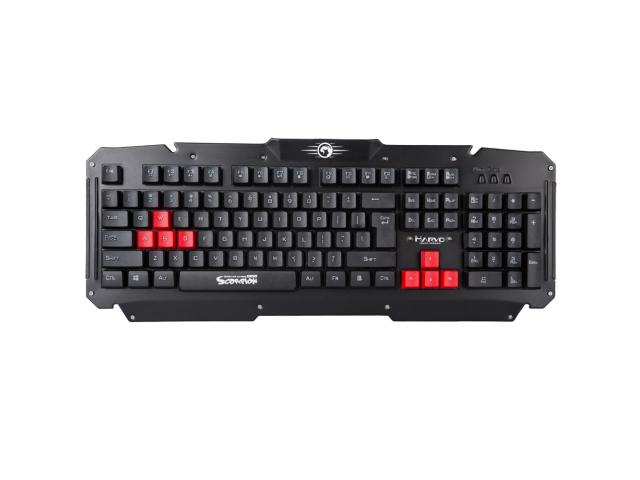 Kit Wireless Marvo - Tastatura KW509, USB, Black-Red + Mouse Optic MW509, USB, Black-Silver