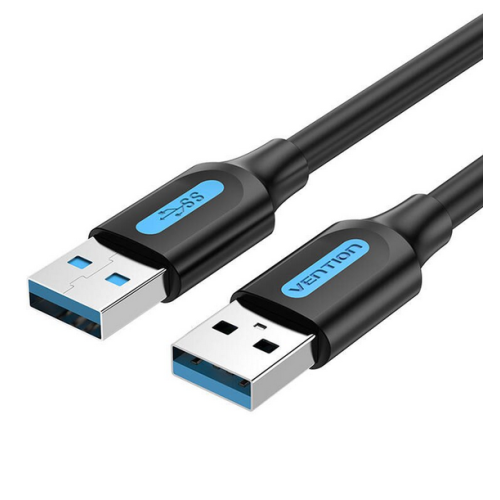 Cablu USB Vention, USB 3.0 (T) la USB 3.0 (T), 1m, 5 Gbps, PVC, negru, 