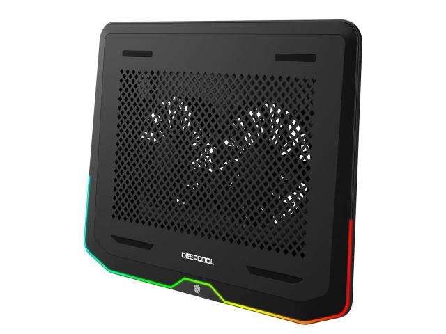 Cooler Pad Deepcool N80 RGB pentru laptop de 17.3inch, Black