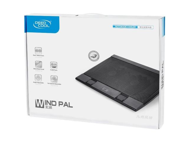 Cooler Pad Deepcool Wind Pal pentru laptop de 15.6, Black