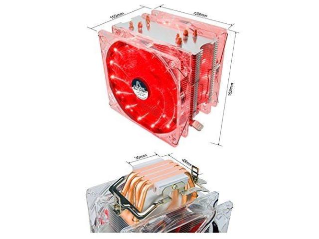 Cooler Procesor Inter-Tech Alseye Eddy, Red LED, 2x 120mm