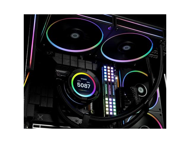 Cooler procesor ID-Cooling SL240 Black, aRGB LED, 2x 120mm