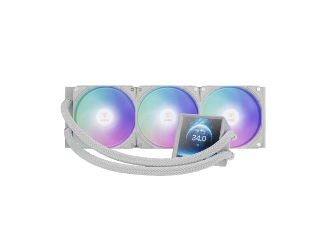 Cooler procesor Gamdias Aura GL360 LCD, ARGB LED, 3 x 120 mm, White