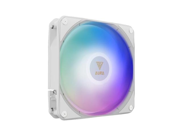 Cooler procesor Gamdias Aura GL360 LCD, ARGB LED, 3 x 120 mm, White