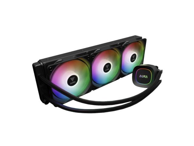 Cooler procesor Gamdias Aura GL360 Lite, ARGB LED, 3 x 120 mm, Black
