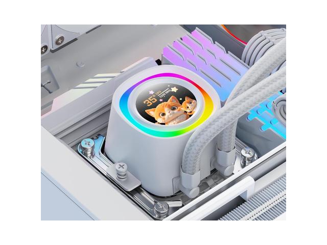 Cooler procesor ID-Cooling FX360 LCD, 3 x 120 mm, White