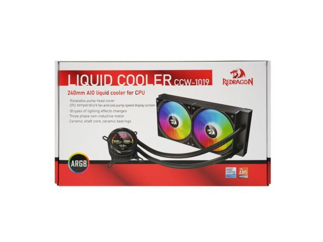 Cooler procesor Redragon CCW-1019, ARGB LED, 2 x 120 mm, Black
