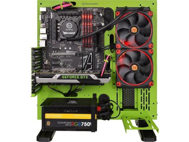 Cooler Procesor Thermaltake Water 3.0 Riing Red 280, Red LED, 2x 140mm