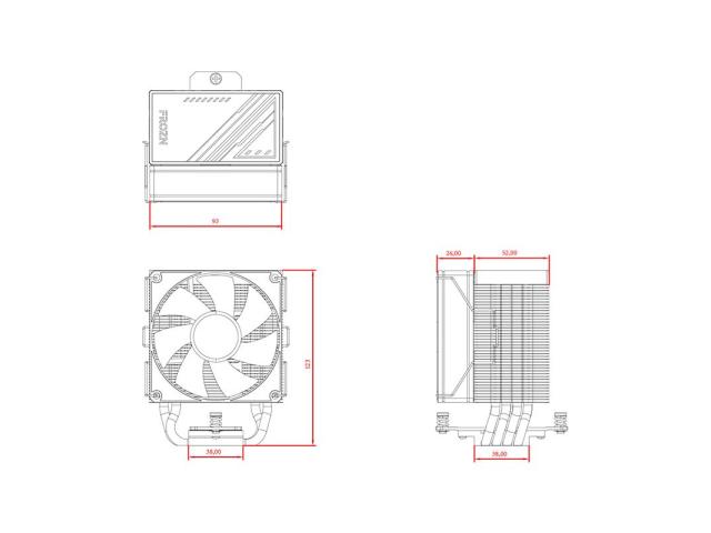 Cooler procesor ID-Cooling FROZN A400, 1x 92mm