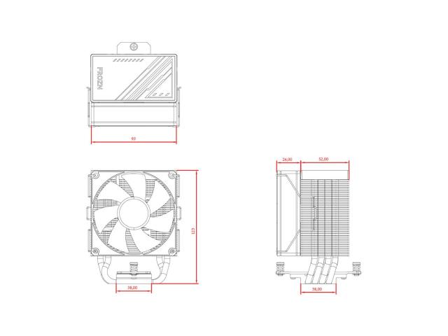 Cooler procesor ID-Cooling FROZN A400, ARGB, 120mm, Black