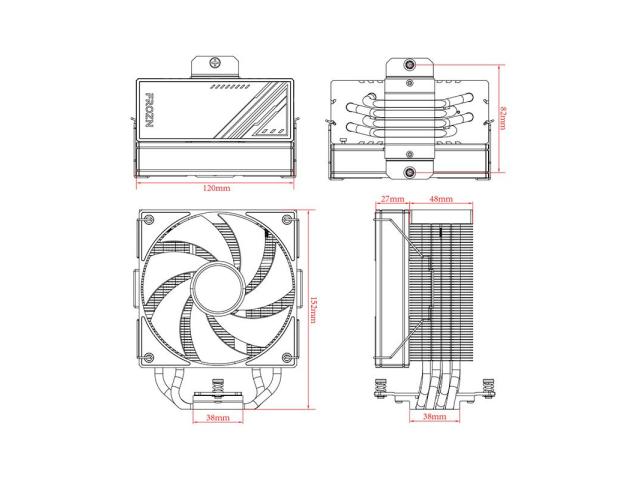 Cooler procesor ID-Cooling FROZN A410 Black, aRGB, 120mm