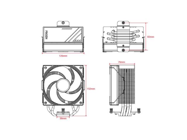 Cooler procesor ID-Cooling FROZN A410 SE, ARGB LED, 120 mm, Black