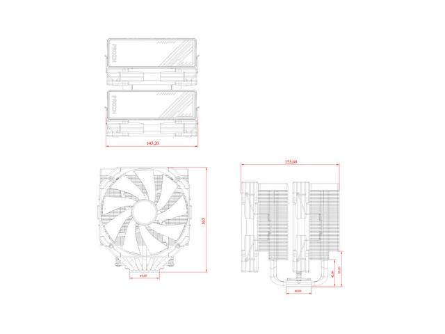 Cooler procesor ID-Cooling FROZN A720 Black, 2x 140mm