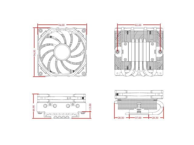 Cooler procesor ID-Cooling IS-40-XT, 92mm, Black