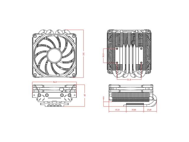 Cooler procesor ID-Cooling IS-40X-V2, 92mm