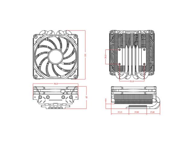 Cooler procesor ID-Cooling IS-40X-V3 White, 1x 92mm