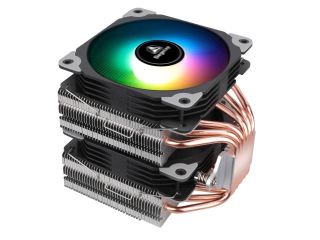 Cooler procesor Segotep Cambrian U6 Twin Tower eRGB, 120mm 