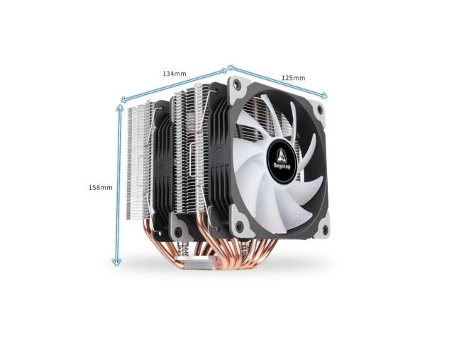 Cooler procesor Segotep Cambrian U6 Twin Tower eRGB, 120mm 