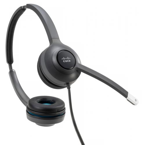 Casti cu microfon Cisco 522, USB-A/3.5mm jack, Gray