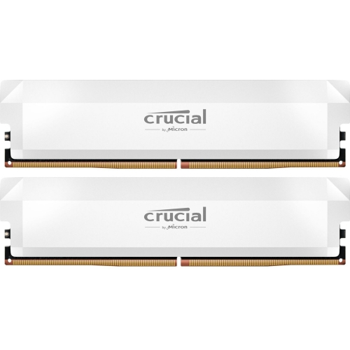 Kit Memorie Crucial Pro Overclocking White Intel XMP 3.0/AMD EXPO, 32GB, DDR5-6000MHz, CL36, Dual Channel