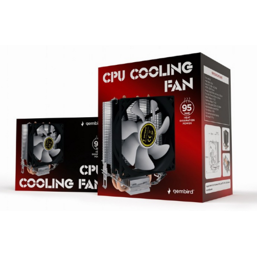 Cooler procesor Gembird CPU-HURACAN-X60, 90 mm