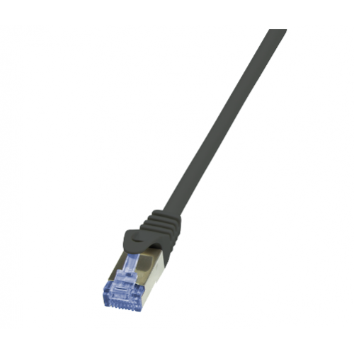 Patch Cord LogiLink CQ4033S, S/FTP, Cat6a, 1m, Black