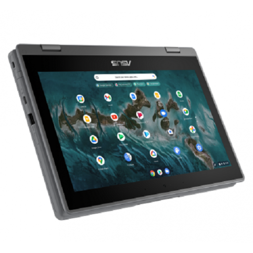 Laptop 2-in-1 ASUS ChromeBook Flip CR1100FKA-BP0401, Intel Celeron N5100, 11.6inch Touch, RAM 8GB, eMMC 64GB, Intel HD Graphics, Chrome OS, Dark Grey
