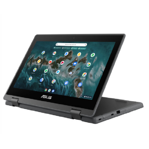 Laptop 2-in-1 ASUS ChromeBook Flip CR1100FKA-BP0401, Intel Celeron N5100, 11.6inch Touch, RAM 8GB, eMMC 64GB, Intel HD Graphics, Chrome OS, Dark Grey