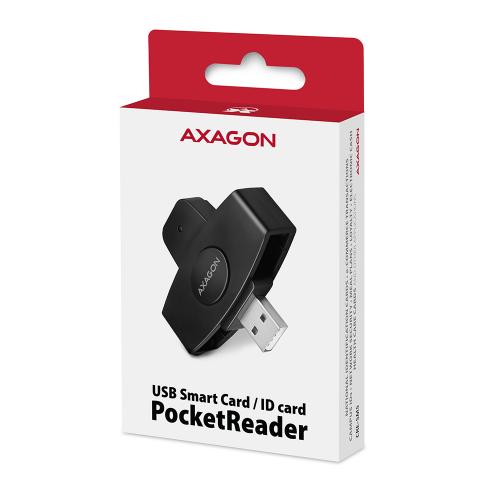 Smart Card PocketReader Axagon CRE-SM5, USB 2.0, Black