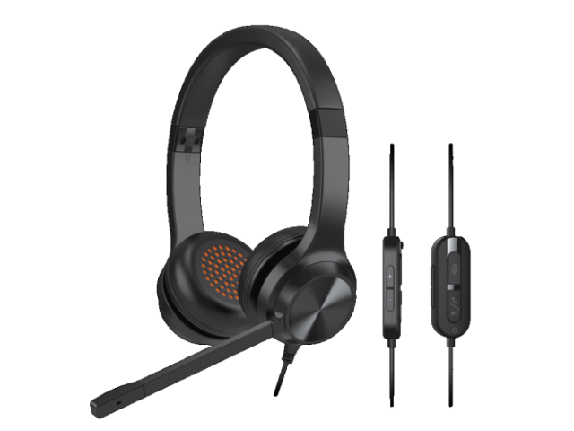 Casca cu microfon Creative Office/Call Center, USB-C, Black