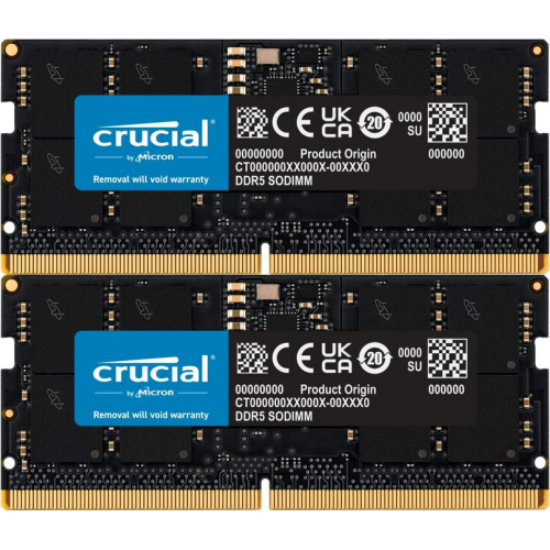 Kit Memorie SO-DIMM Crucial CT2K64G56C46S5, 128 GB, DDR5-5600 MHz, CL 46, Dual Channel