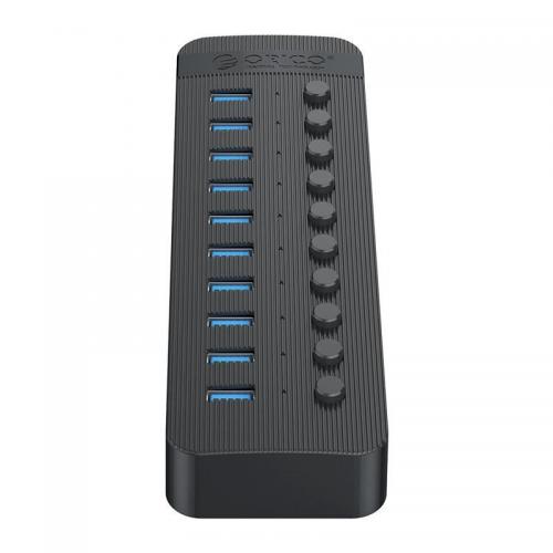 HUB USB Orico CT2U3-10AB, 10x USB 3.2 Gen 1, Black