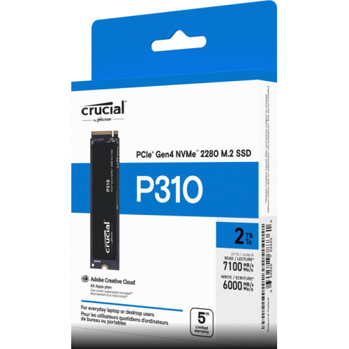 SSD Crucial P310, 4TB, PCIe Gen 4 x4, M.2 2280