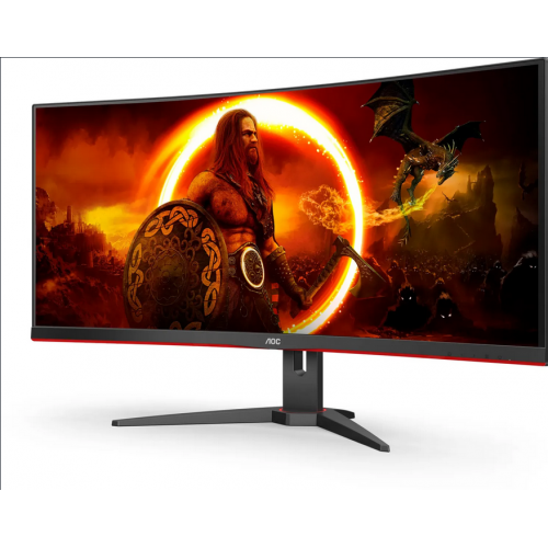 Monitor LED Curbat AOC CU34G2XE/BK, 34inch, 3440x1440, 4ms GTG, Black-Red