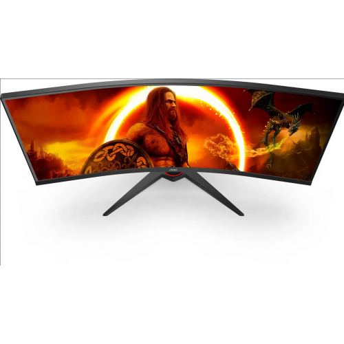 Monitor LED Curbat AOC CU34G2XE/BK, 34inch, 3440x1440, 4ms GTG, Black-Red