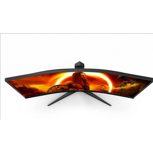 Monitor LED Curbat AOC CU34G2XE/BK, 34inch, 3440x1440, 4ms GTG, Black-Red