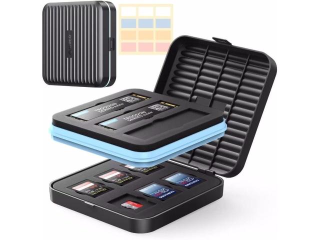 Cutie protectie card memorie + SSD Orico PSCD-4-BK, Black