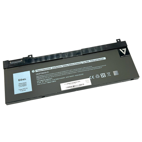 Acumulator V7 D-RY3F9-V7E pentru Dell Precision 7530, 7540, 7730, 7740 Series, 8420 mAh, Black