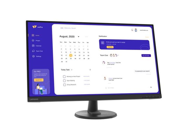 Monitor LED Lenovo D32u-40, 31.5inch, 3840x2160, 4ms, Black