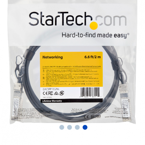 Patch Cord Fibra Optica Startech DACSFP10G2M, SFP+ - SFP+, 2 m