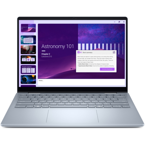 Laptop 2-in-1 Dell 14 Plus DB04250, Intel Core Ultra 9 288V, 14 inch Touch, RAM 32GB, SSD 1TB, Intel Arc Graphics 140V, Windows 11 Pro, Ice Blue