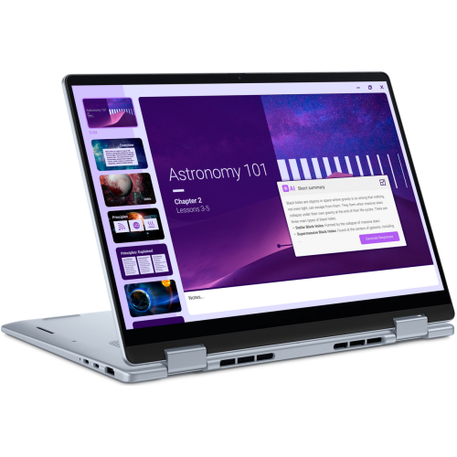 Laptop 2-in-1 Dell 14 Plus DB04250, Intel Core Ultra 9 288V, 14 inch Touch, RAM 32GB, SSD 1TB, Intel Arc Graphics 140V, Windows 11 Pro, Ice Blue