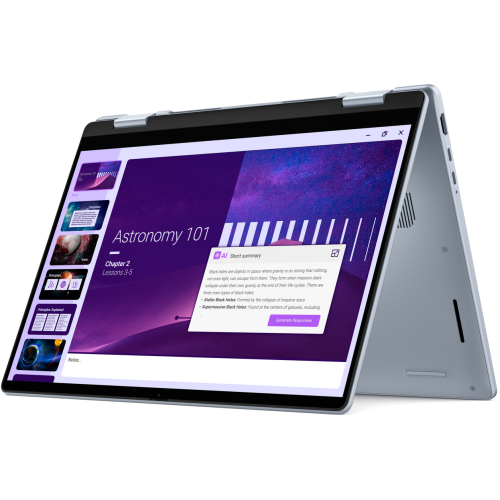 Laptop 2-in-1 Dell 14 Plus DB04250, Intel Core Ultra 9 288V, 14 inch Touch, RAM 32GB, SSD 1TB, Intel Arc Graphics 140V, Windows 11 Pro, Ice Blue