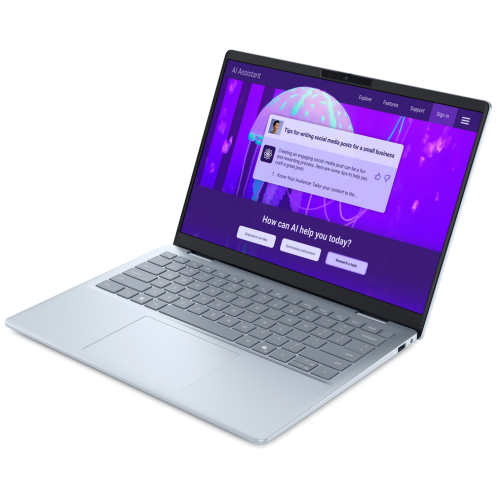Laptop Dell 14 Plus DB14250, Intel Core Ultra 7 258V, 14 inch, RAM 32GB, SSD 1TB, Intel Arc Graphics 140V, Windows 11 Pro, Ice Blue
