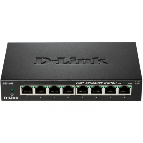 Switch DLink DES-108, 8 porturi