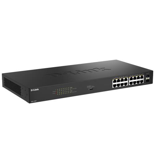 18-PORT UNMANAGED POE+-SWITCH/2X SFP 16X 1G POE+-PORTS 240 W