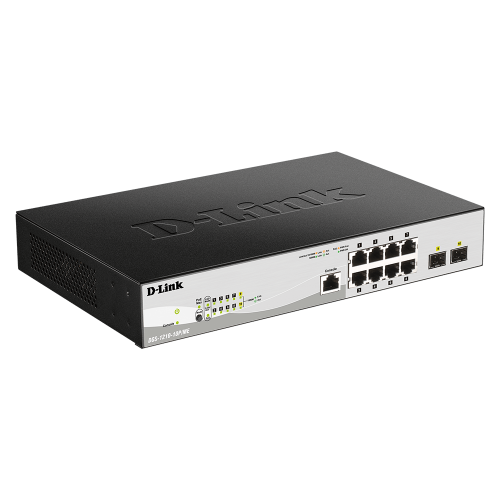 Switch D-Link DGS-1210-10P/ME, 8 porturi, PoE