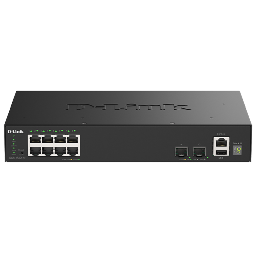 10-PORT 1G SMART STACK SWITCH/2X 10G SFP+ 8X 1G LAN