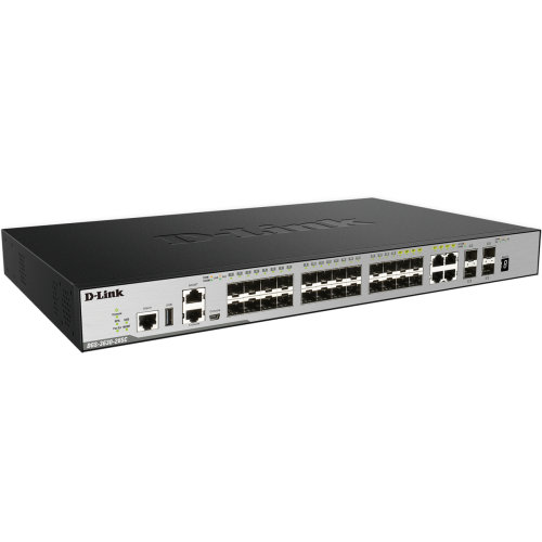 Switch DLink DGS-3630-28SC/SI, 24 porturi