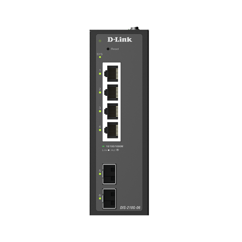 6-PORT 1G INDUSTRIAL SWITCH/SMART MANAGED 2X SFP DIN RAIL